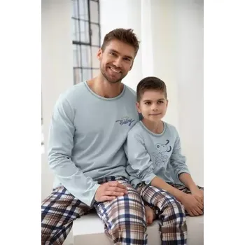 Chlapecké pyžamo Taro, dětské pyžamo 3084-Parker, dlouhý rukáv, světle modrá, vel. 110