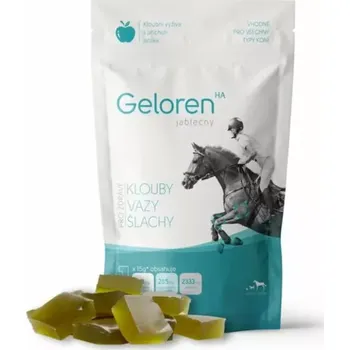 Kloubní výživa Geloren HA - jablečný 450g (60ks) (Kloubní výživa s chlorellou a koňskou dávkou kyseliny hyaluronové pro zdravé klouby, vazy a šlachy.)