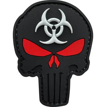 Nášivka WARAGOD Nášivka 3D Punisher Biohazard 7.5x5.6cm