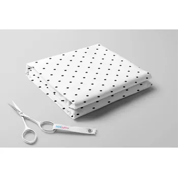 Softshell s beránkem, Černé drobné puntíky na světlém podkladu Barva: Bílá