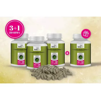 Přírodní produkt Herbavis SET 3+1 Chanca piedra kapsle