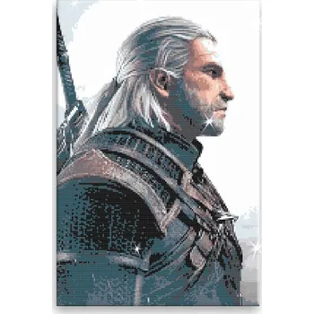 Diamantové malování Diamantové malování - The Witcher 02 - 40x60 cm, bez dřevěného rámu - CZ výroba