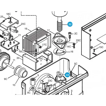 Pohon brány CAME 119RIBZ007 šnekový šroub