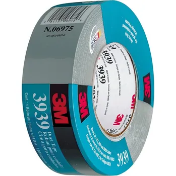 Lepicí páska 3M textilní páska stříbrná Alu 3939 48mmx54,8m