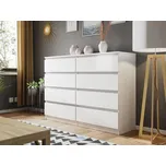 Komoda Osko 140 OK8, Barva: bílá / bílá MIRJAN 5902928305241