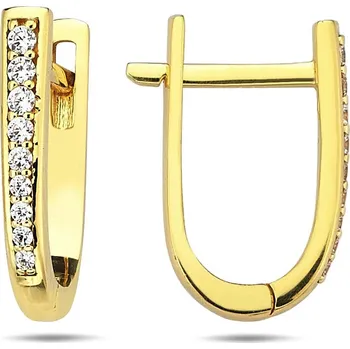 Náušnice Lillian Vassago Zlaté náušnice se zirkony na francouzský patent LLV98-GER099