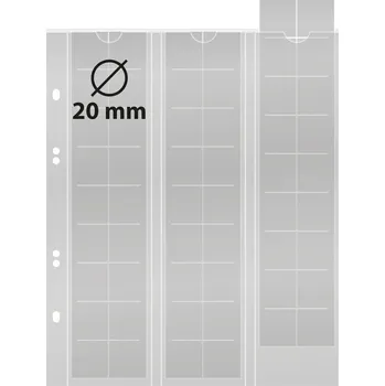 Obal pro sběratelský předmět Lindner Multi Collect 54 polí do 20 mm Barva mezilistů: černá