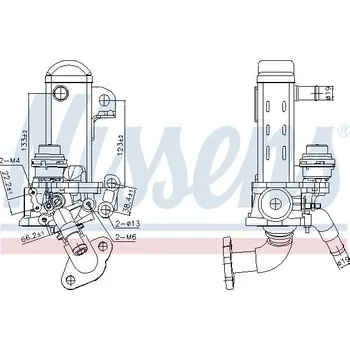 Palivový chladič Chladič, recirkulace spalin NISSENS 989461