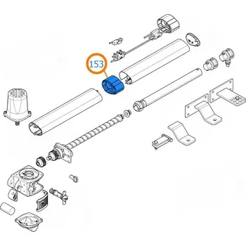 Pohon brány 119RID177 připojovací objímka levého krytu Came KRONO
