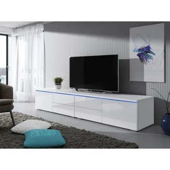 Televizní stolek TV stolek Cleo XI Double L+P, Barva: bílá / bílý lesk MIRJAN 5902928377576