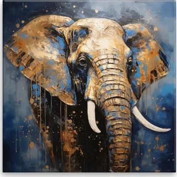 Obraz Obraz na plátně - Portrét slona - 40x40 cm - CZ výroba