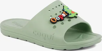 Chlapecké pantofle Coqui Long 6373 zelené s amuletem