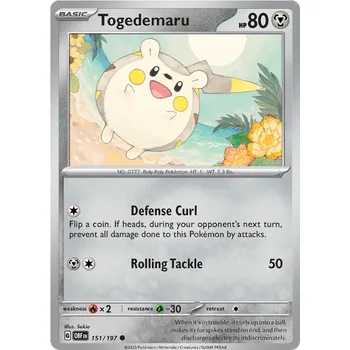Sběratelská karetní hra Pokémon TCG Togedemaru 151/197 - Reverse Holo