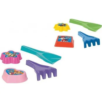 Hračka na písek Wader Sada na písek Tlapková patrola 4 ks lopatka, hrabičky, 2 ks formiček