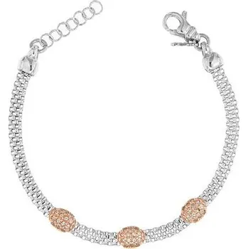 Náramek Stříbrný náramek tulipano zdobený délka náramku 17+2cm