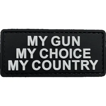 Nášivka WARAGOD My Gun PVC nášivka, černo bílá