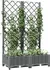 Truhlík Zahradní truhlík s treláží PP 80 x 40 x 121,5 cm světle šedý