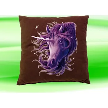 Dekorativní polštářek Polštářek s jednorožcem jednorožec hnědý