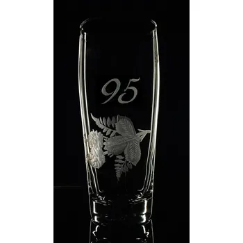 Sklenice Půllitr, štuc k 95 narozeninám - ručně ryté (broušené), dárková krabička