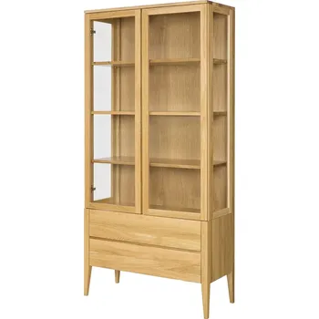 Šatní skříň KW339 dřevěná skříň knihovna z dubu Drewmax (Kvalitní nábytek z dubového masivu)