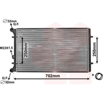 Motor automobilu Chladič, chlazení motoru VAN WEZEL 03002155