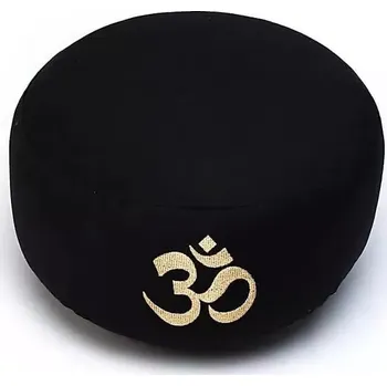 Sedací pytel Meditační polštář černý se symbolem OHM 33 x 17 cm