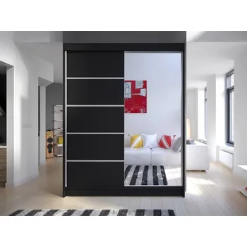 Šatní skříň Šatní skříň Belgia III, Barva: černá, Osvětlení: osvětlení LED RGB - barevné MIRJAN 5902928992502