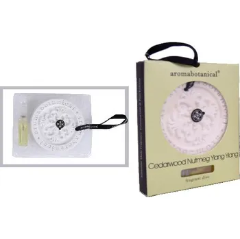 Osvěžovač vzduchu Vonný disk AROMABOTANICAL průměr 8 cm - cedrové dřevo & muškátový oříšek|Ego Dekor