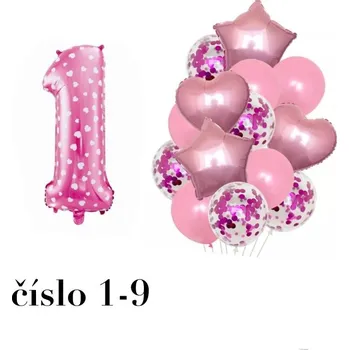Balónek Narozeninové balónky Růžová číslo 1