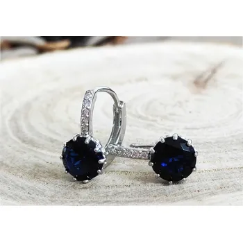 Náušnice Náušnice se zirkony Tmavě modré