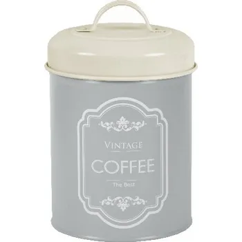 Dóza na potraviny Dóza na kávu VINTAGE, kov, velikost: 2 L, barva: platinová šedá|Ego Dekor