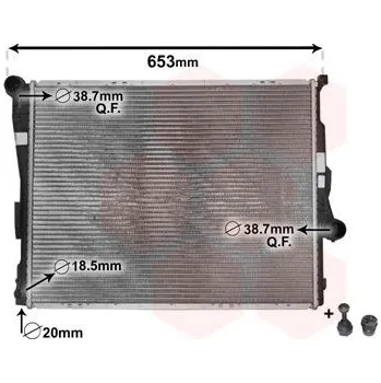 Motor automobilu Chladič, chlazení motoru VAN WEZEL 06002205