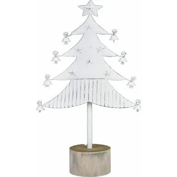 Dekorace stromeček na podstavci, bílá, 20x45x7cm, ks|Ego Dekor