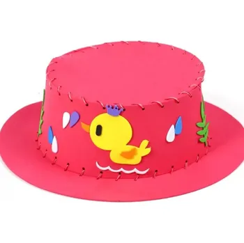 Výtvarná sada Kreativní sada na výrobu klobouku z pěny Červená