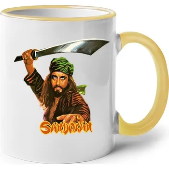 Hrnek Sandokan, Barva Žlutá, Velikost 330 ml, Canvas Keramický hrnek s barevným uchem Bezvatriko.cz 0965