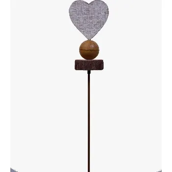 Bytová dekorace Zápich srdce, 8 x 5,5 x 74 cm|Ego Dekor