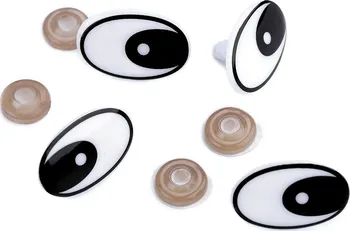 Stoklasa Oči s pojistkou 19 x 29 mm 4 ks černé
