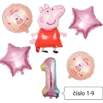 Balónek Narozeninové balónky Peppa Pig Číslo 6
