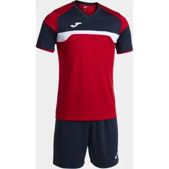 Sportovní set dres a kraťasy Joma Danubio III Velikost: 3XS, Barva: červená/tm.modrá