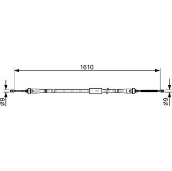 Lanko parkovací brzdy Tažné lanko, parkovací brzda BOSCH 1 987 482 636