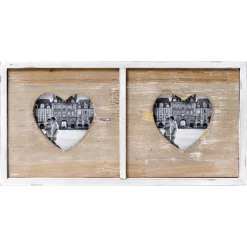 Rám na obraz Fotorámeček se srdíčky na 2 fotky|Ego Dekor