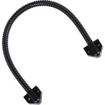 Kabelová průchodka pancéřová do dveří 400x8mm černá kovová nerezová s plastovými koncovkami