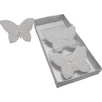 Svíčka Svíčka MOTÝL bílý, 16,5 cm, box, (balení obsahuje 3ks)|Ego Dekor