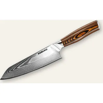 Kiritsuke (mistr-šéf, santoku) nůž Seburo SUBAJA Damascus 180mm