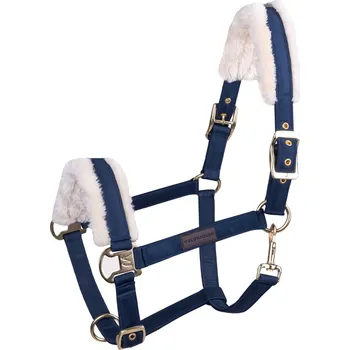 Vybavení pro koně WALDHAUSEN Ohlávka Exclusive Waldhausen, night blue/beige FULL