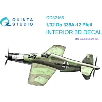 Plastikový model Quinta studio 1/32 Do 335A-12 3D-Print.&col.Interior (ZOUK.M.)