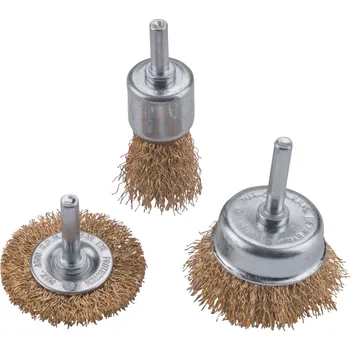 EXTOL CRAFT kartáče pomosazené, sada 3ks, O 25-50-50mm