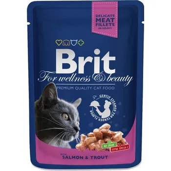 Krmivo pro kočku Brit Premium Cat kapsa with Salmon & Trout 100g (min. odběr 24 ks)