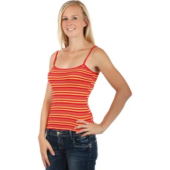 Glara Dámské pruhované krátké tílko s úzkými ramínky 96679