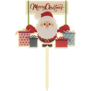 Dortová svíčka Dekora Zápich na dort - Merry Christmas Santa